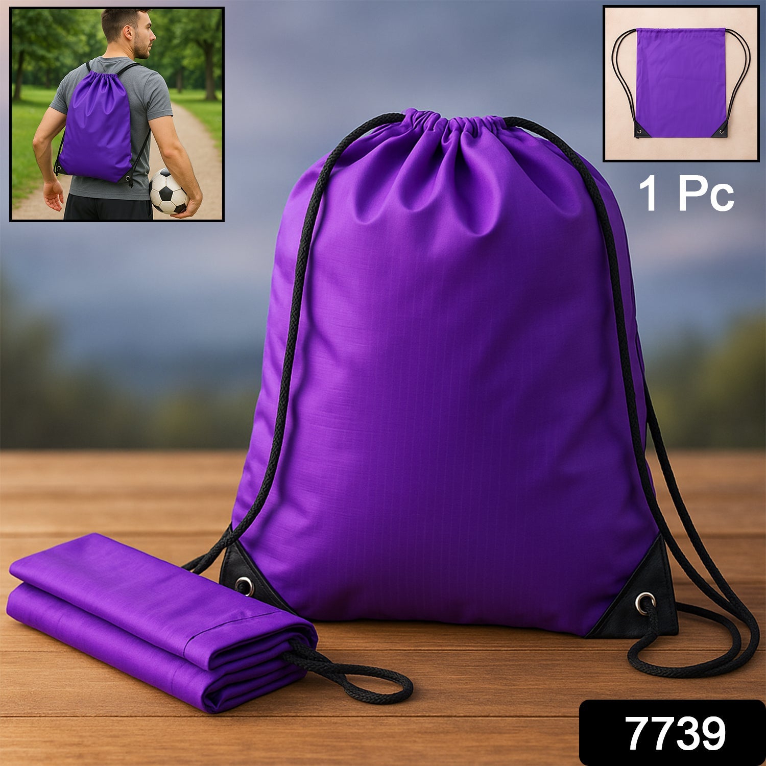 Water-Resistant Nylon Drawstring Backpack Bag (1 Pc / Mix Color & Design) Water-Resistant Nylon Drawstring Backpack Bag (1 Pc / Mix Color & Design)